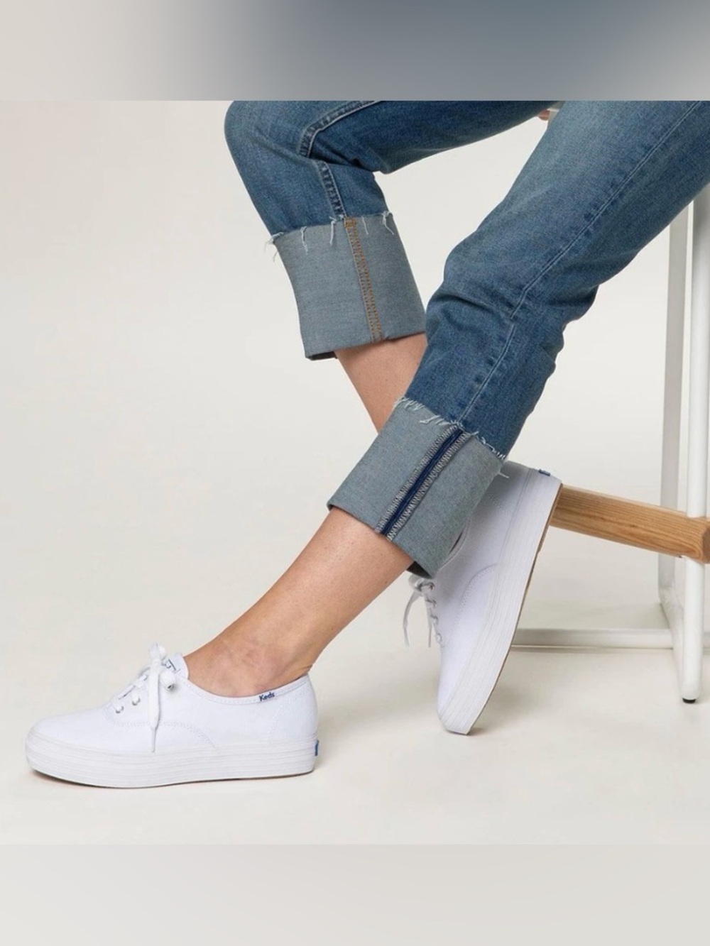 Keds White Canvas Low-Top Sneakers